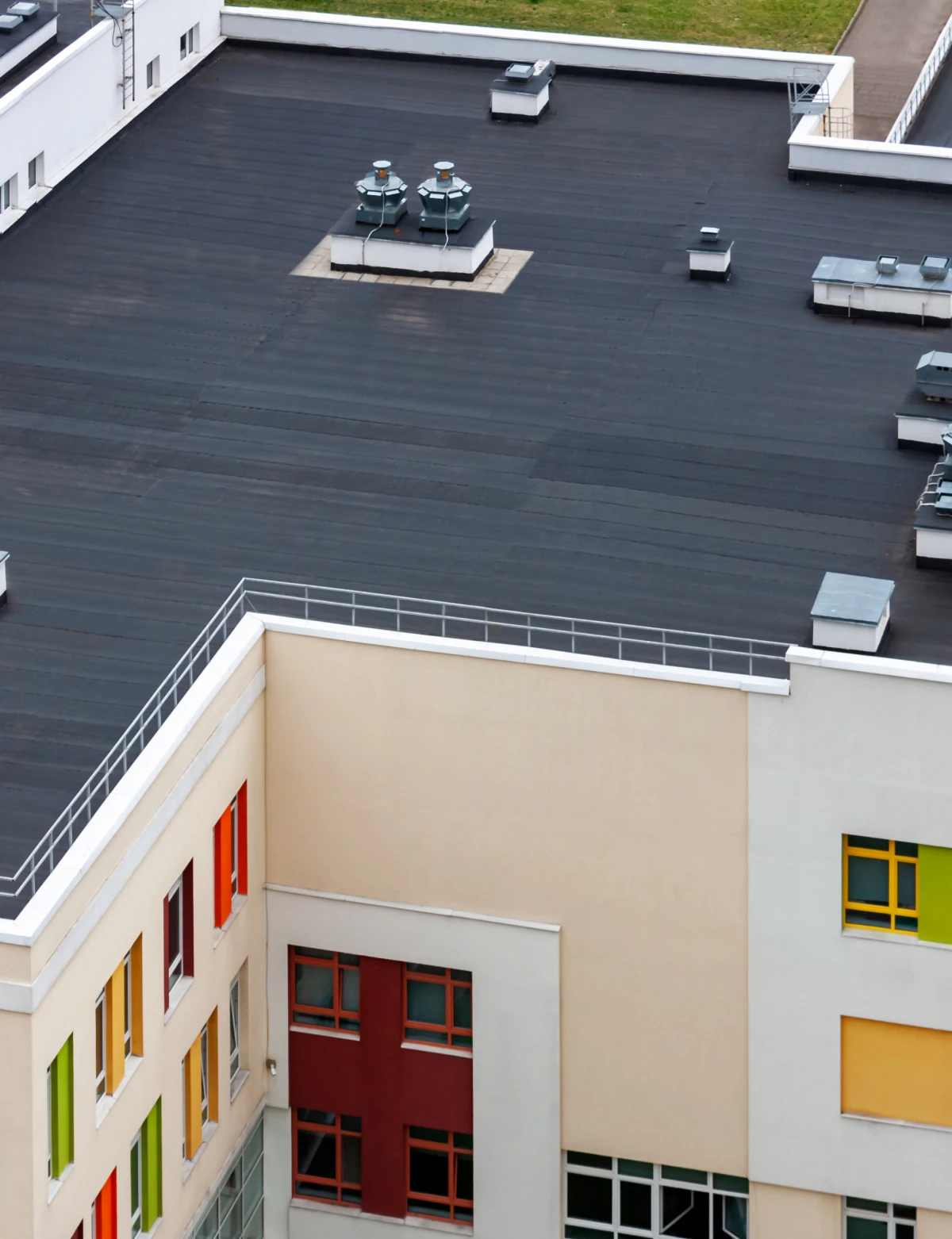 Rooftop view of modern architecture